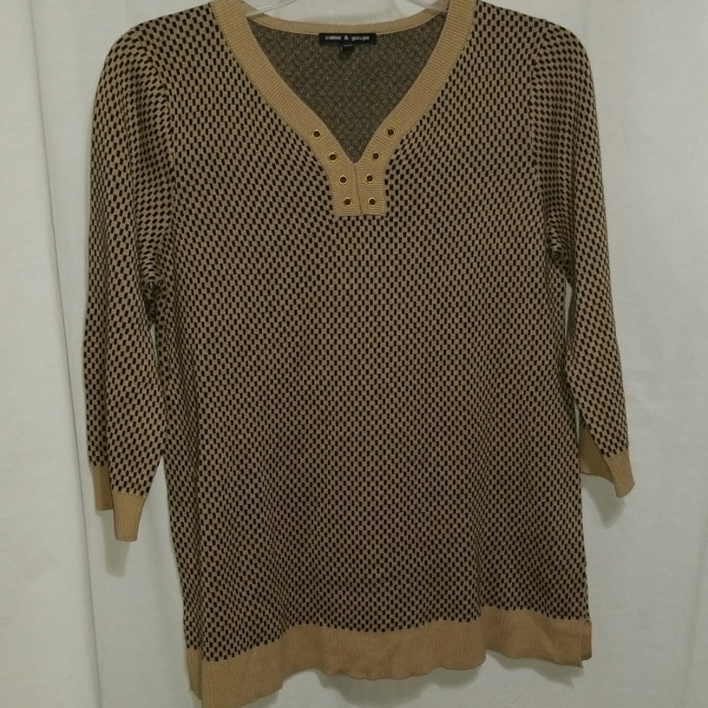 Cable & Gauge XL 3/4 sleeve sweater